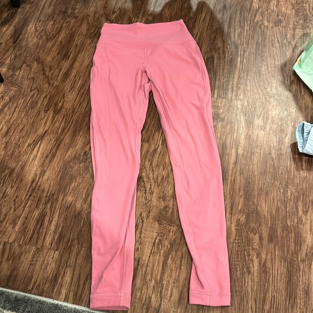 Lululemon High Rise Align 28” leggings in Pink Blossom